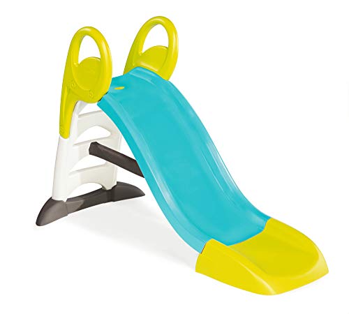 Smoby – KS Rutsche – kompakte Kinderrutsche mit Wasseranschluss, 1,5 Meter lang, mit Rutschauslauf, Verstrebung, Haltegriffen, für Kinder ab 2 Jahren