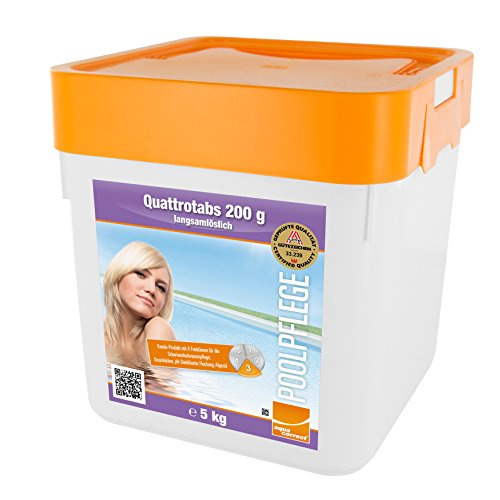 Steinbach Poolchemie Quattrotabs, 200g langsamlöslich, 5 kg, Desinfektion, 0752605TD02