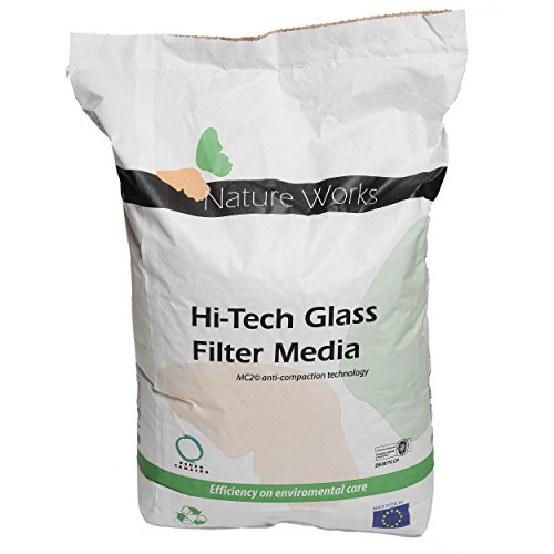 Nature Works Hi-Tech Filterglas (20 kg) für Pool-Sandfilteranlagen, aus naturreinem Glas, kristallweiß, umweltschonende Alternative zu Sand, Ø Körnung: 0,8 mm