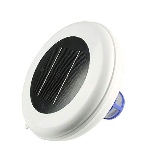 Solar-Pool-Ionisator, Kupfer-Silberionen, automatischer Poolreiniger & Pool-Lonizer, ungiftig und geschmacksneutral, max. 22.000 Liter, mit Reinigungsbürste, für saubere Pools, Spas und Trinkwasser.