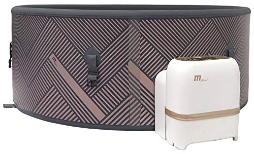 Miweba MSpa aufblasbarer Whirlpool Concept Mono C-MO069 Outdoor – Ultradünn – für 6 Personen - 138 Düsen - 173 x 65 cm - Tüv GS geprüft - 930 Liter - Pool aufblasbar