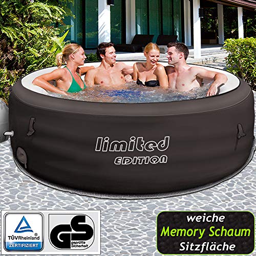 Bestway Limited aufblasbar Whirlpool Ø 196cm mit Heizung Abdeckung Filterpumpe beheizter Pool Outdoor Lay-Z-Spa